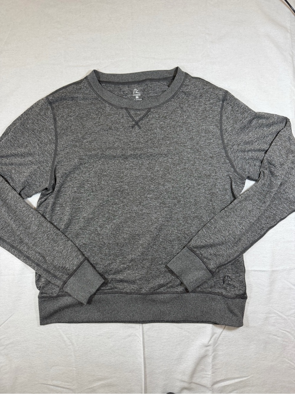 Rhoback Women’s Performance Crewneck Sweater in Dark Heather Gray Size M